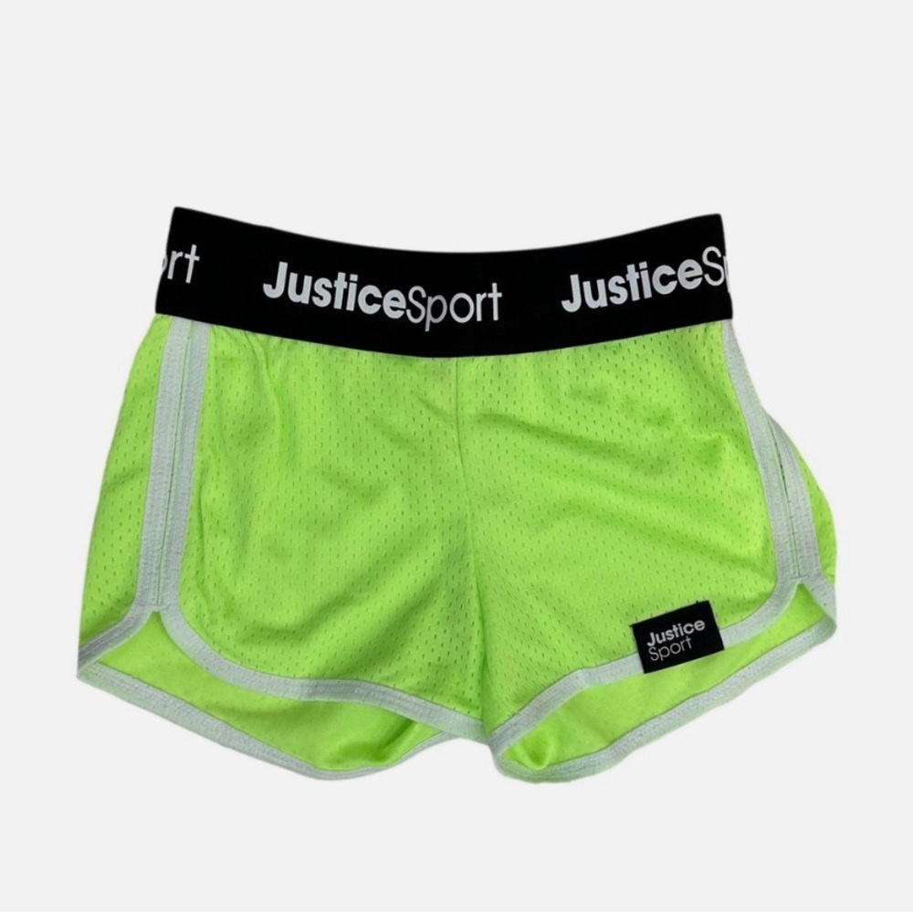 Justice Neon Green Girl's Shorts